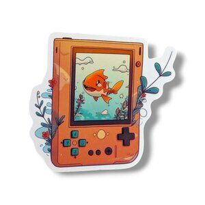 Anime Pokemon Game Console Vinyl Sticker (GG14): Carnivorous Fish, 2 in.